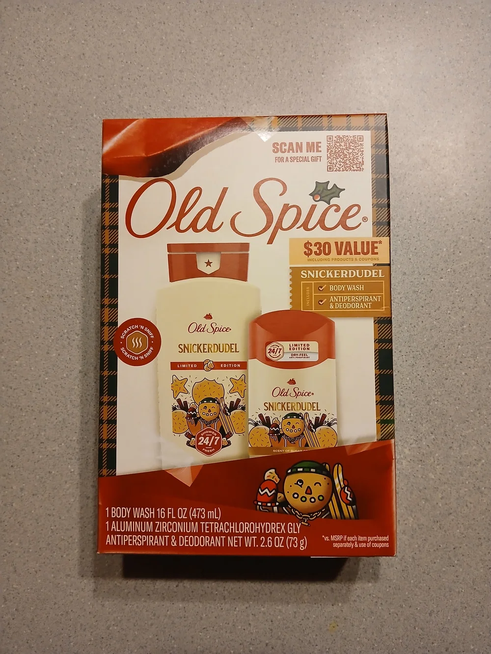 Old Spice HolidudeEdition Snickerdudel Sugar Cookie Body Wash Deodorant